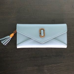 Fashion wallet in light blue color